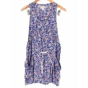 Salerno Floral Sleeveless Waist Tie Mini Dress S